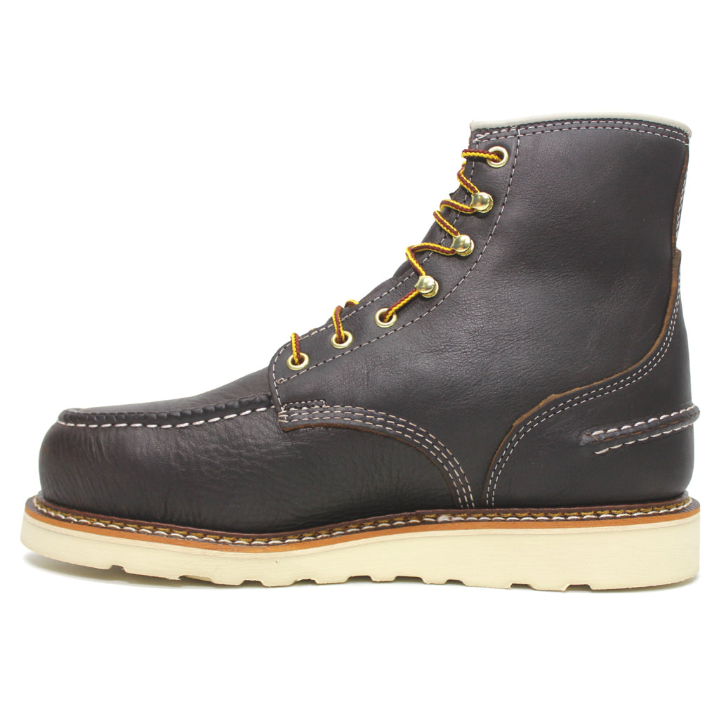 Thorogood 6 Inch Moc Toe Maxwear Wedge Safety 804-3600D Leather Mens Boots - Briar Pitstop - 42#color_briar pitstop