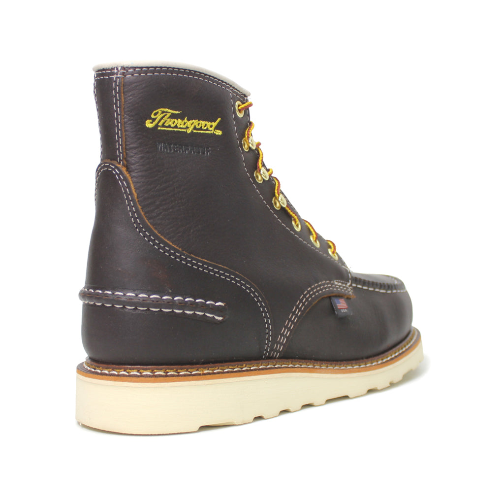 Thorogood 6 Inch Moc Toe Maxwear Wedge Safety 804-3600D Leather Mens Boots - Briar Pitstop - 42#color_briar pitstop