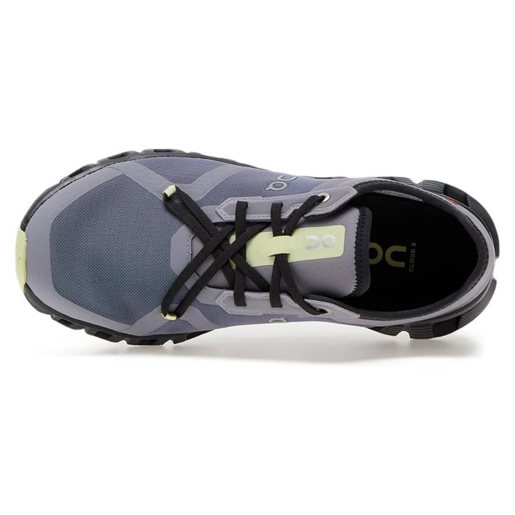 On Cloud X 3 AD Textile Synthetic Women's Running Shoes#color_fossil hay