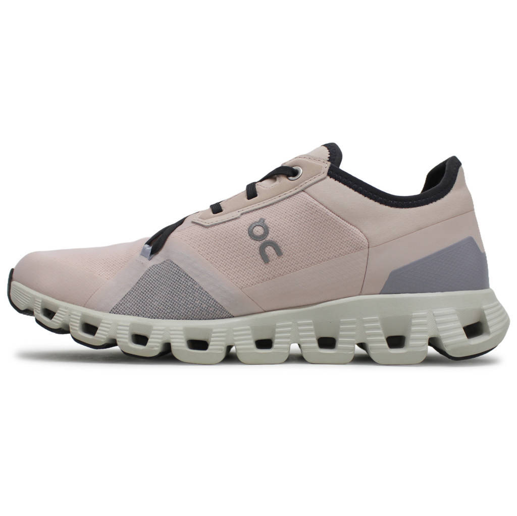 On Cloud X 3 AD Textile Synthetic Women's Running Shoes#color_shell heather