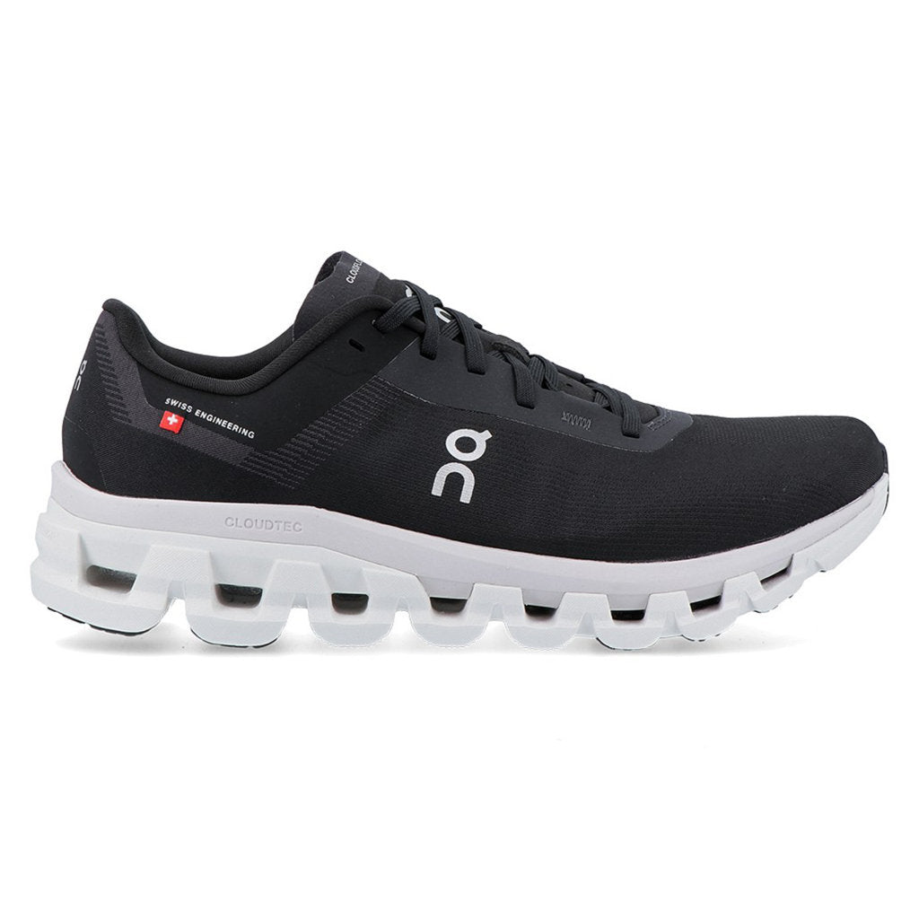 On Cloudflow 4 Textile Synthetic Mens Sneakers#color_black white