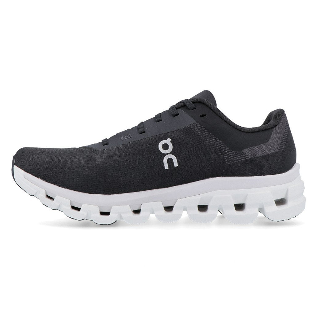 On Cloudflow 4 Textile Synthetic Mens Sneakers#color_black white