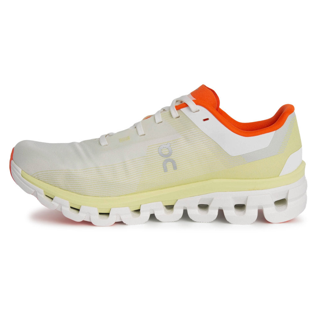 On Cloudflow 4 Textile Synthetic Mens Sneakers#color_white hay