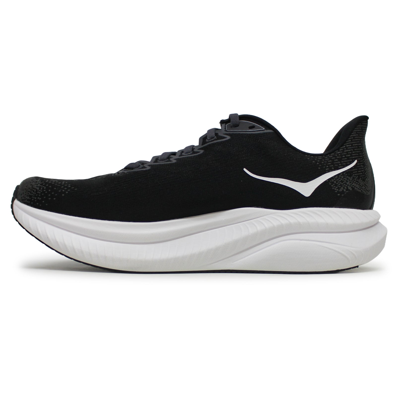 Hoka Mach 6 Textile Mens Trainers#color_black white