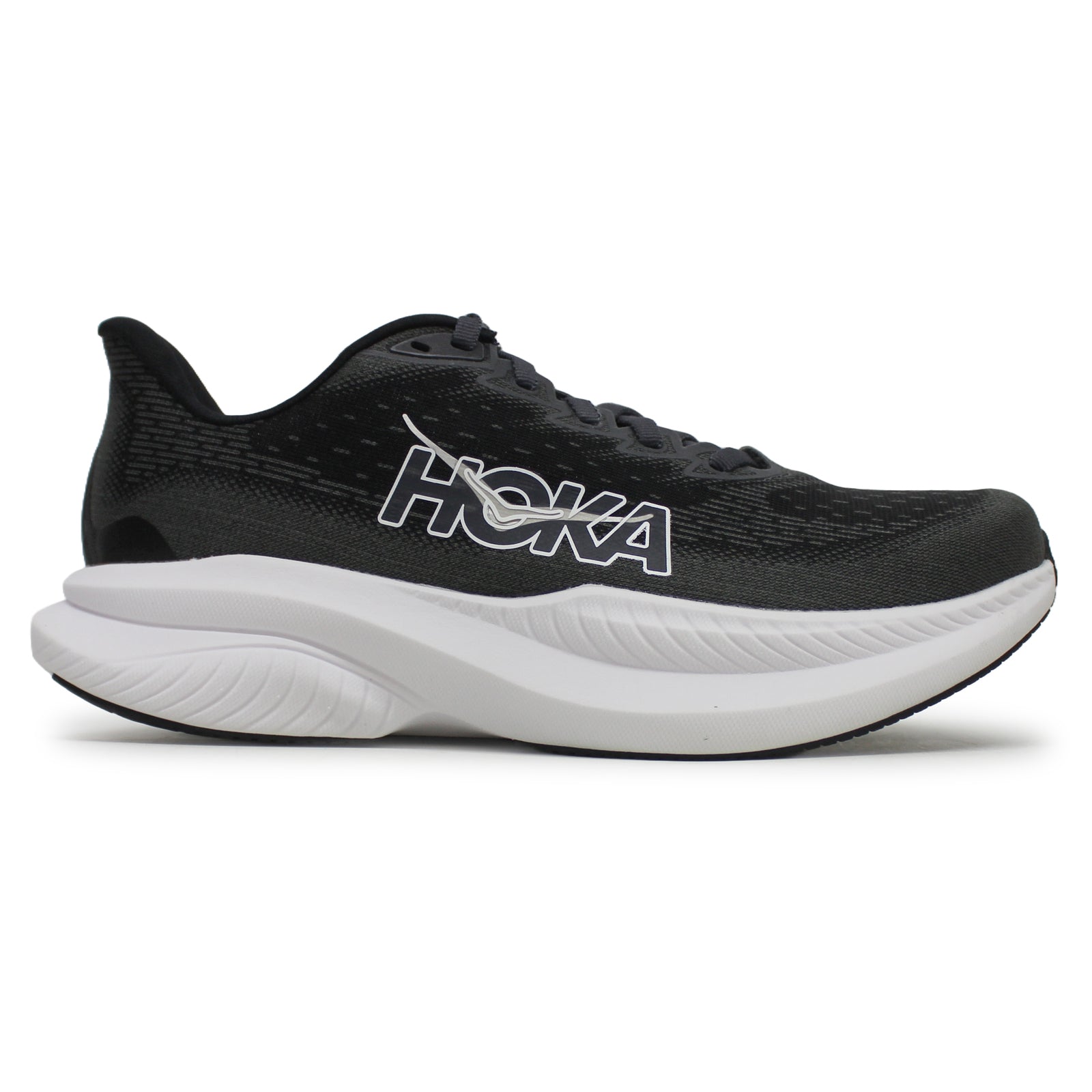 Hoka Mach 6 Textile Women's Running Shoes#color_black white