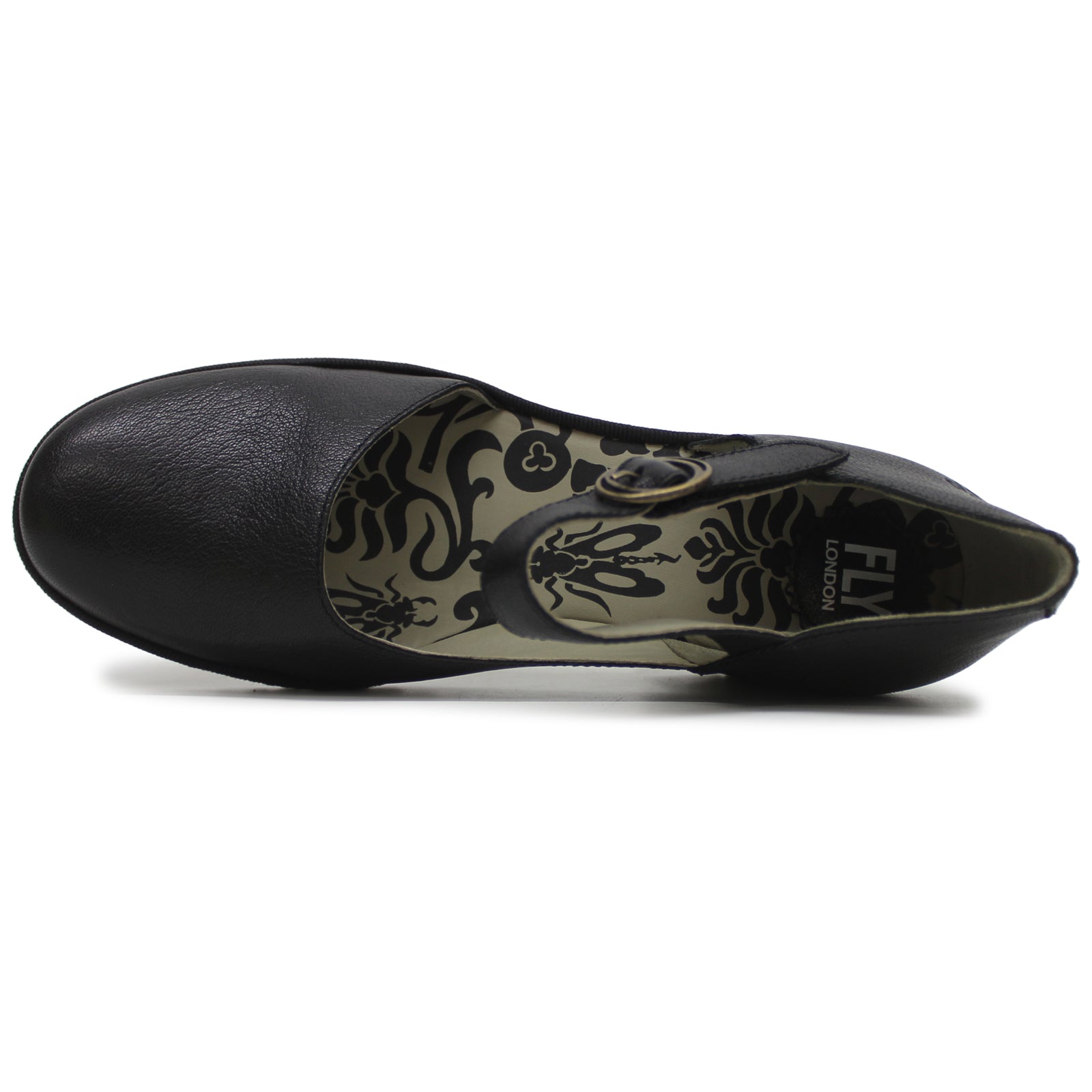 Fly London WIFO440FLY Mousse Leather Womens Sandals#color_black