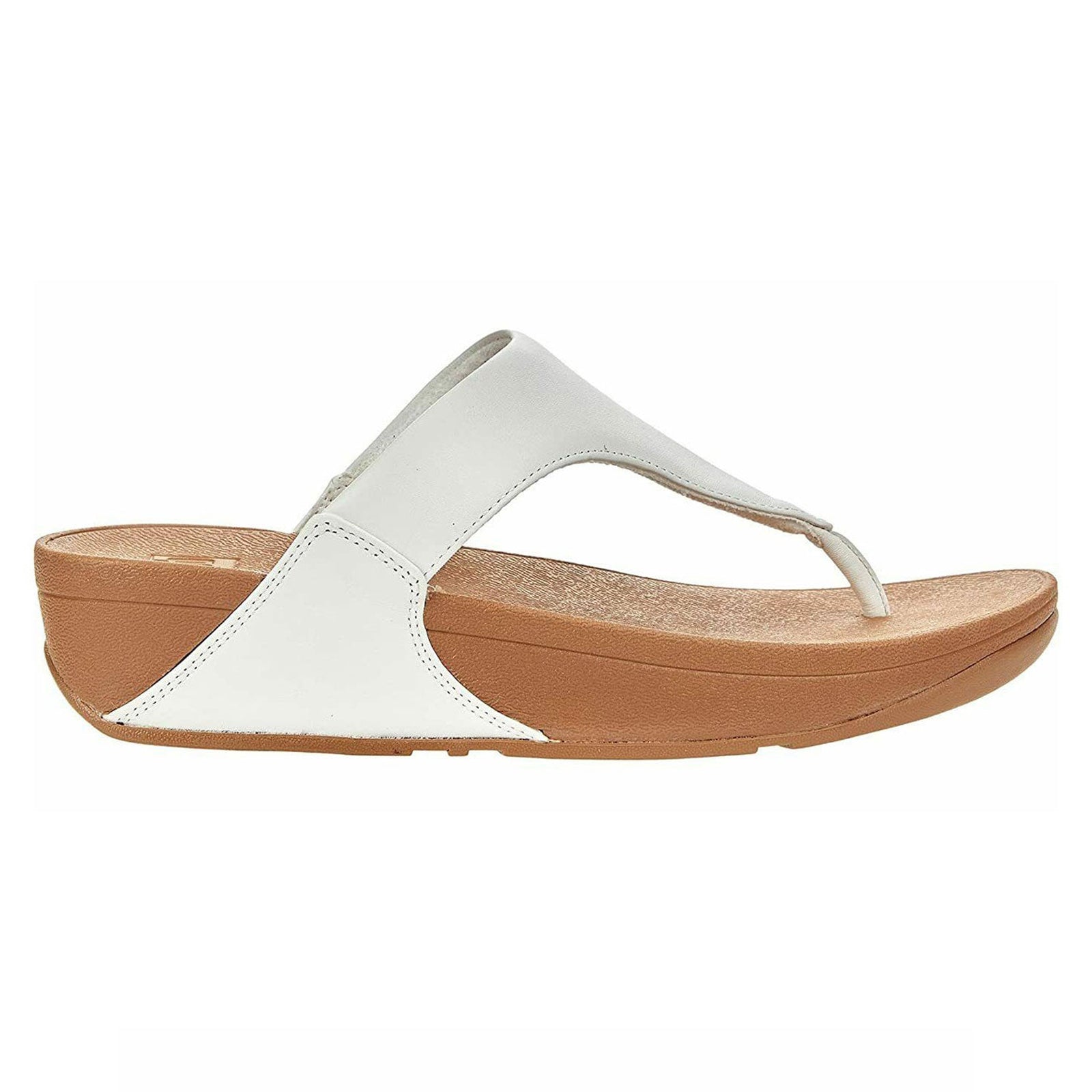 FitFlop Lulu Toe Post Leather Womens Sandals#color_white