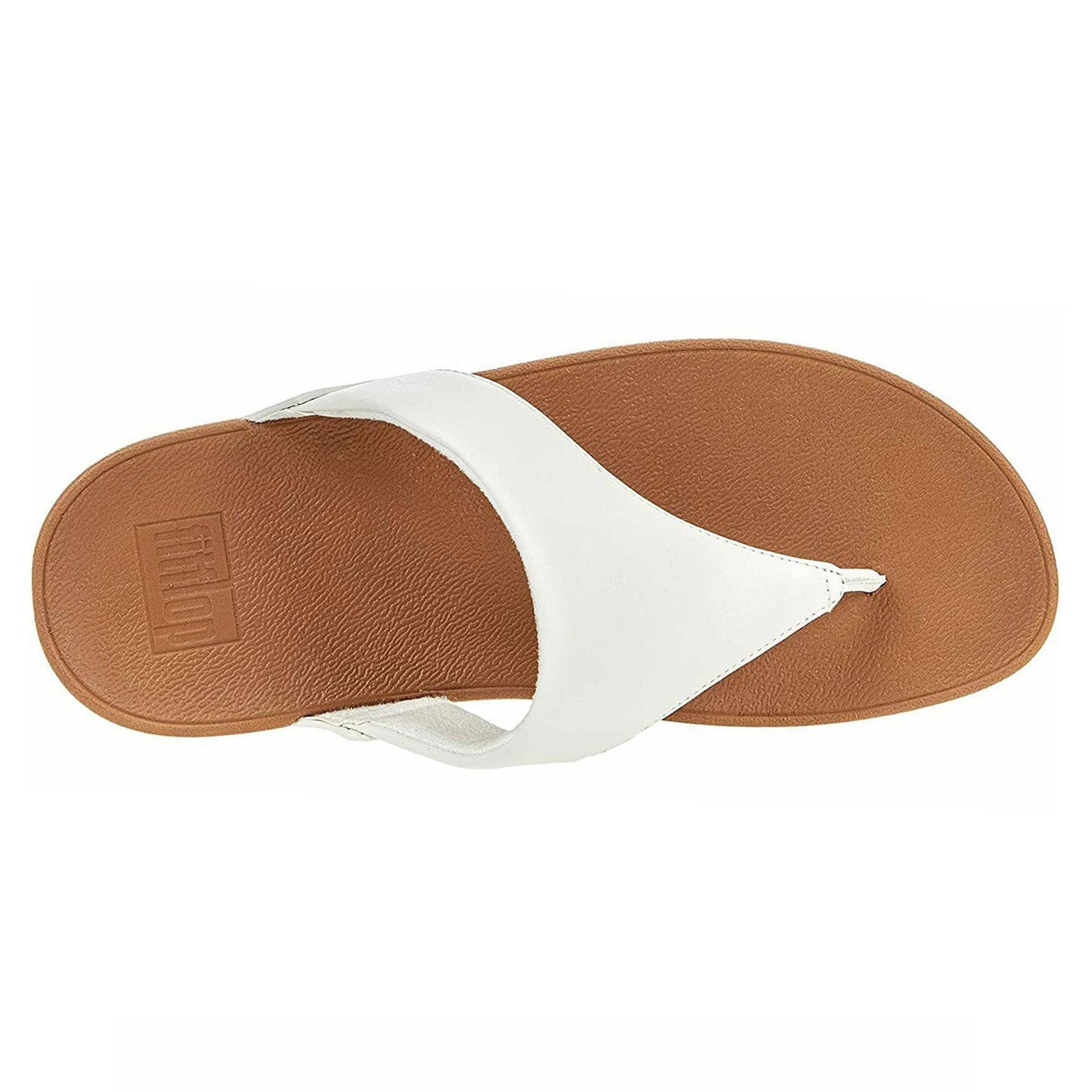 FitFlop Lulu Toe Post Leather Womens Sandals#color_white