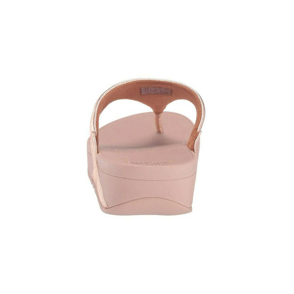 FitFlop Lulu Leather Toepost Leather Womens Sandals#color_rose gold