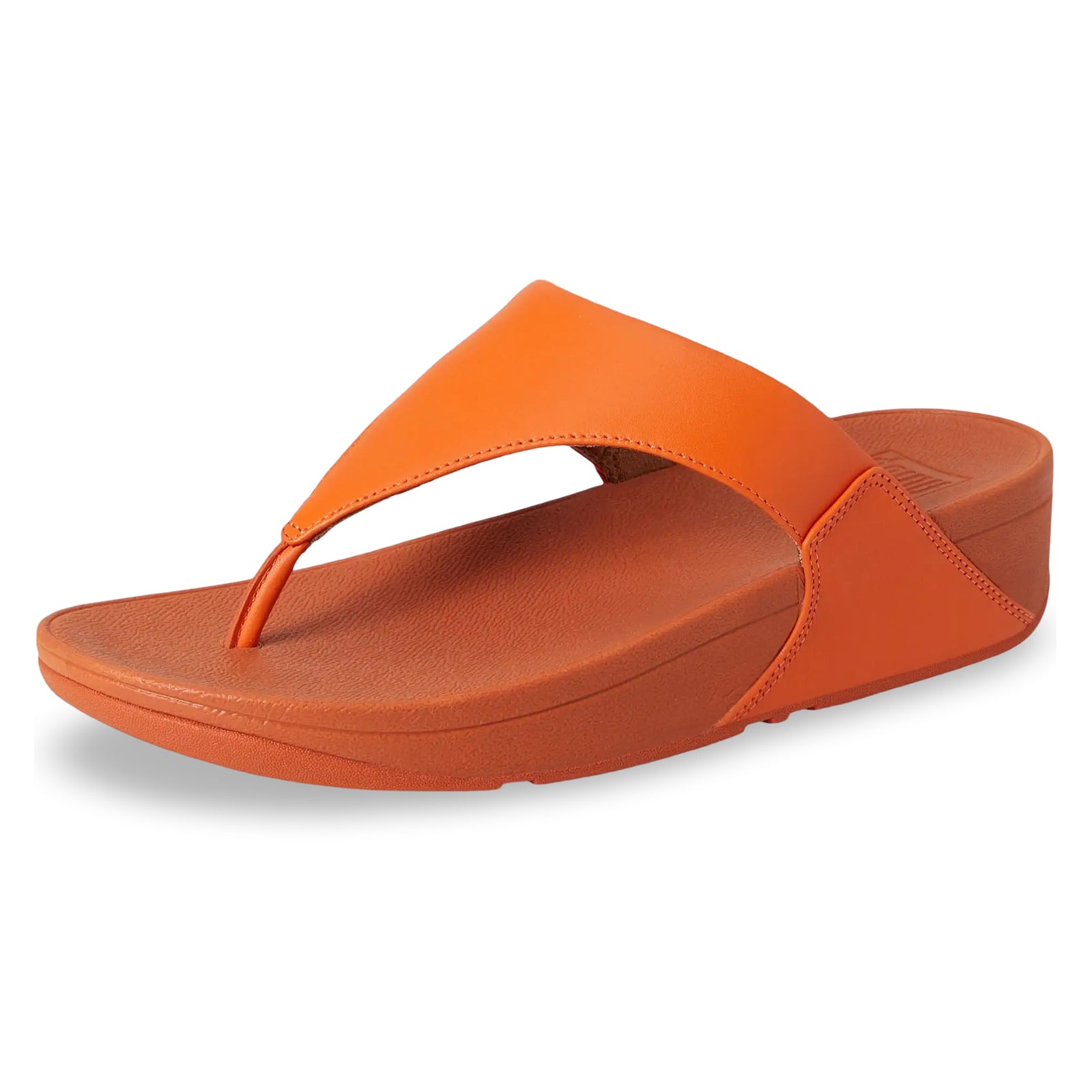 FitFlop Lulu Toe Post Leather Womens Sandals#color_satsuma