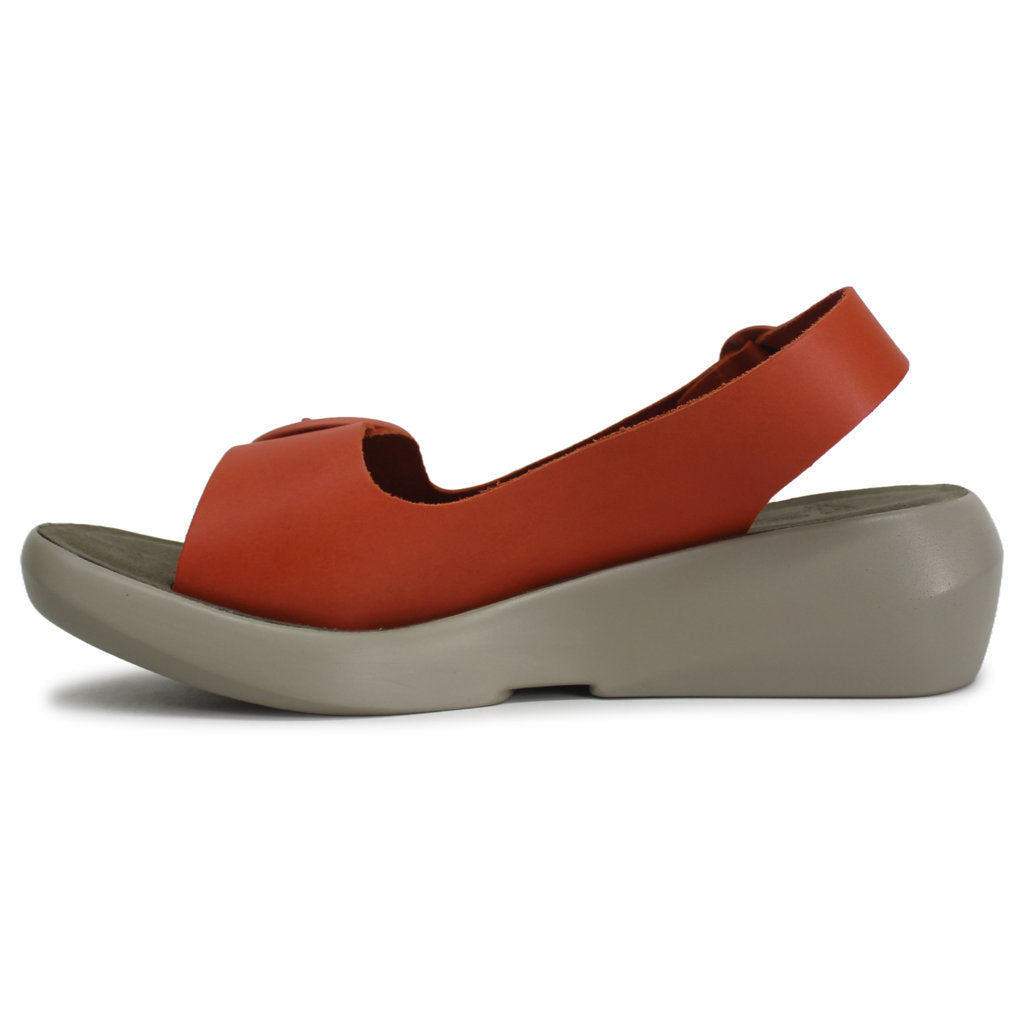 Fly London BERK754FLY Brooklyn Leather Womens Sandals#color_scarlet