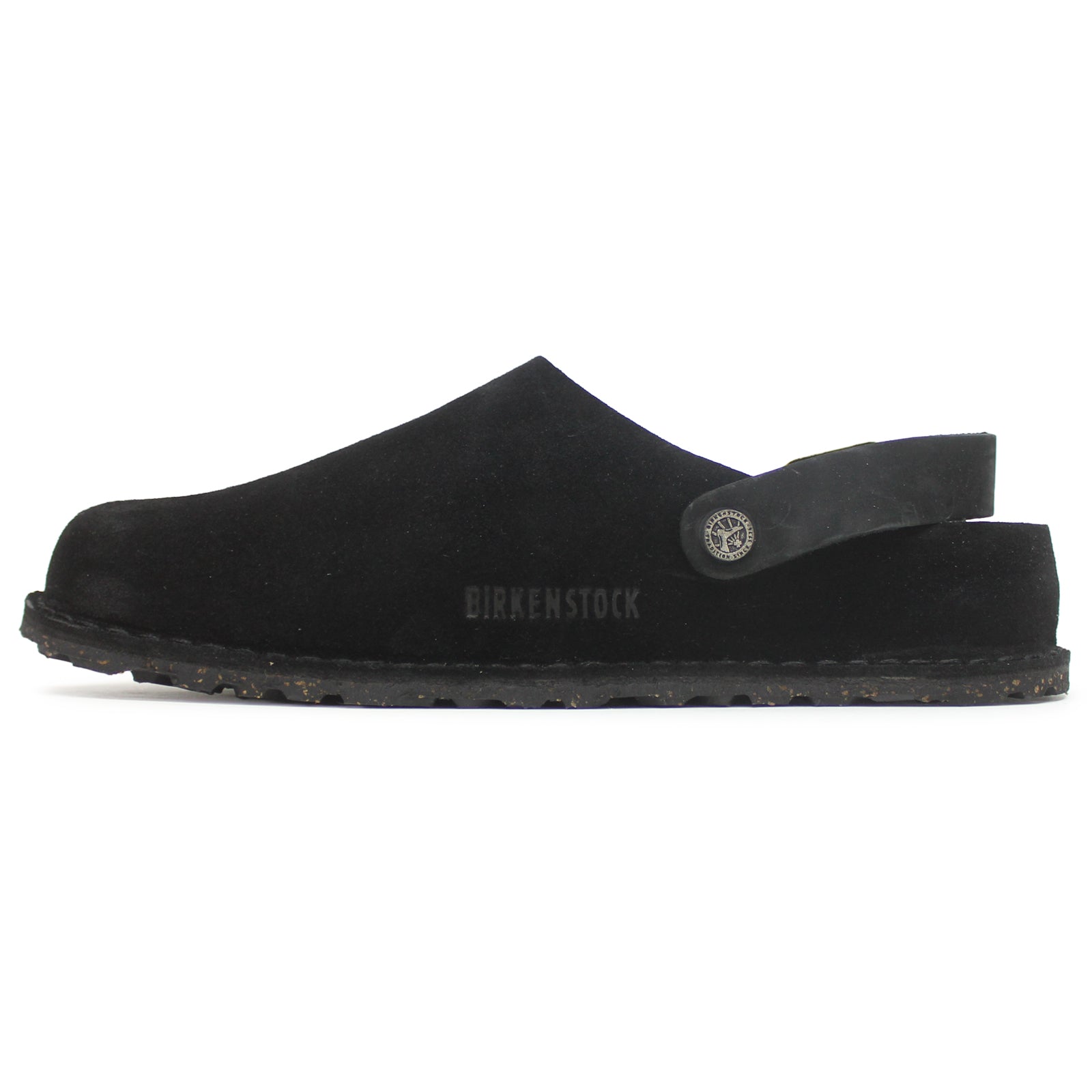 Birkenstock Lutry Premium 1025323 Suede Leather Unisex Sandals - Black - 44#color_black