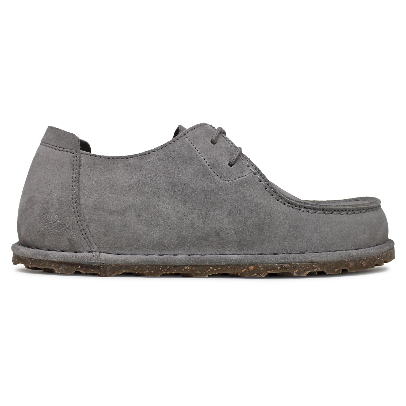 Birkenstock Utti Lace Suede Leather Unisex Shoes#color_whale gray