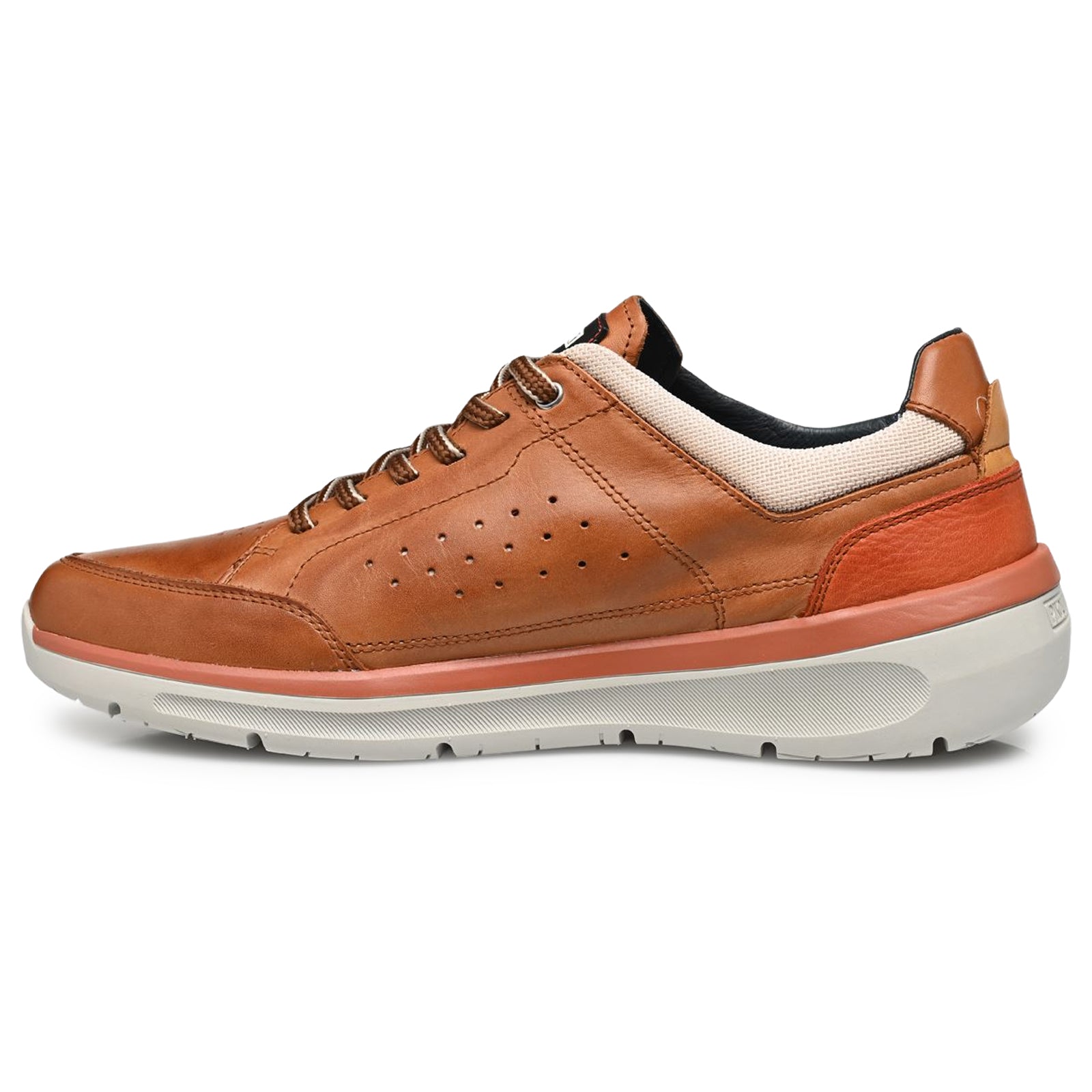 Pikolinos Biar M6V Leather Textile Mens Trainers#color_brandy