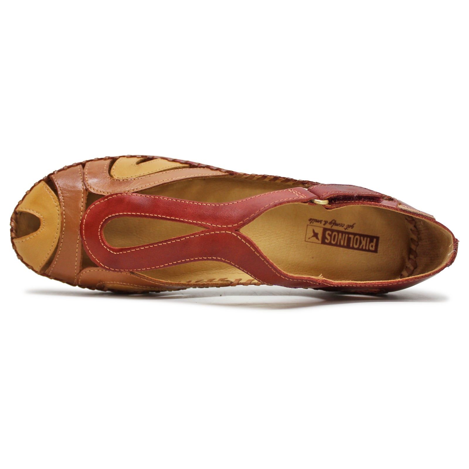 Pikolinos Cadaques W8K-1569 Leather Womens Sandals#color_sandia