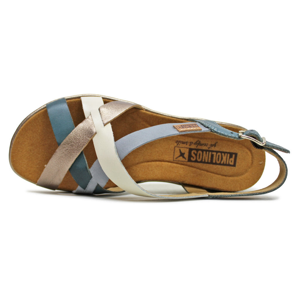 Pikolinos Palma W4N-0650 Leather Womens Sandals#color_river