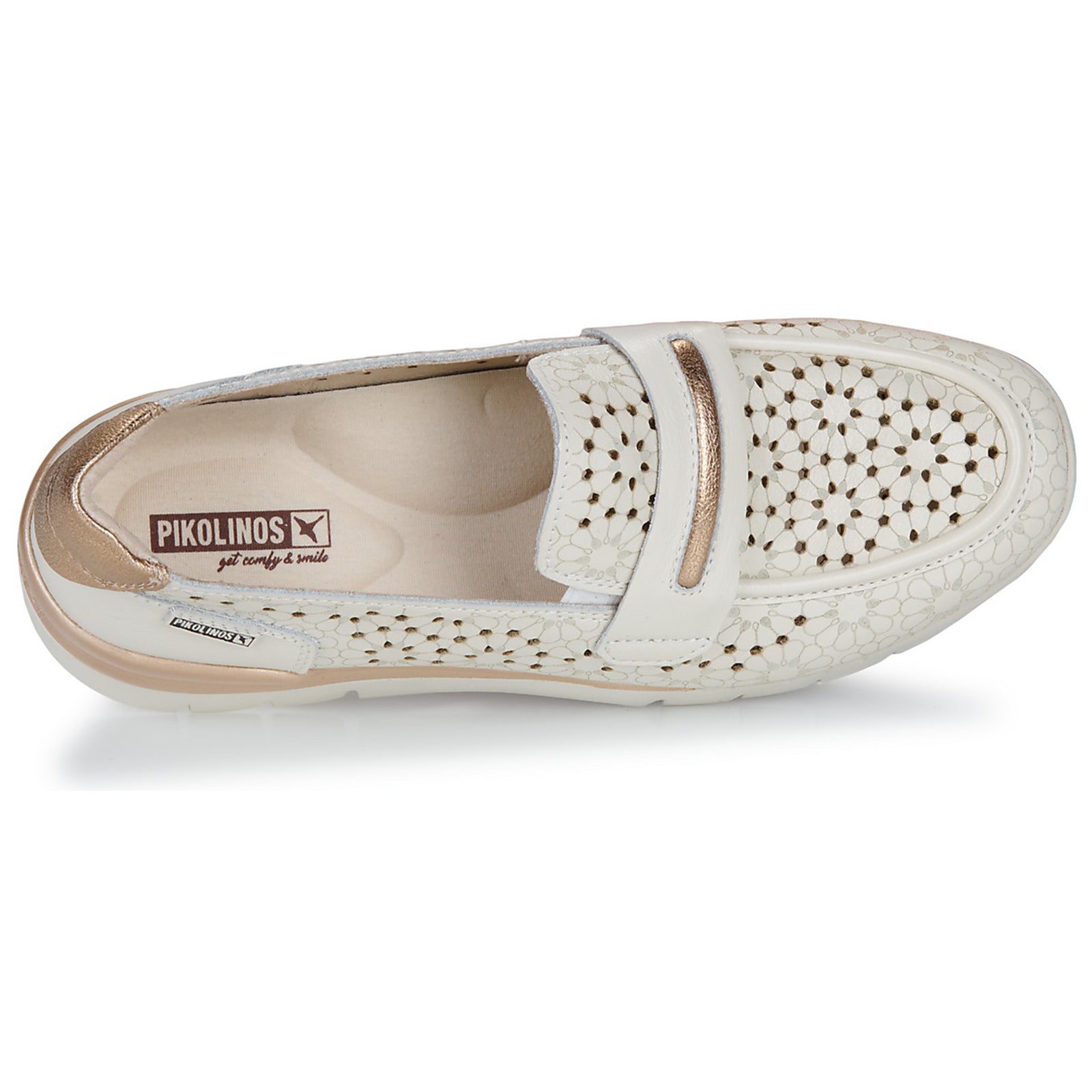 Pikolinos Cantabria W4R-6518 Leather Womens Shoes#color_nata