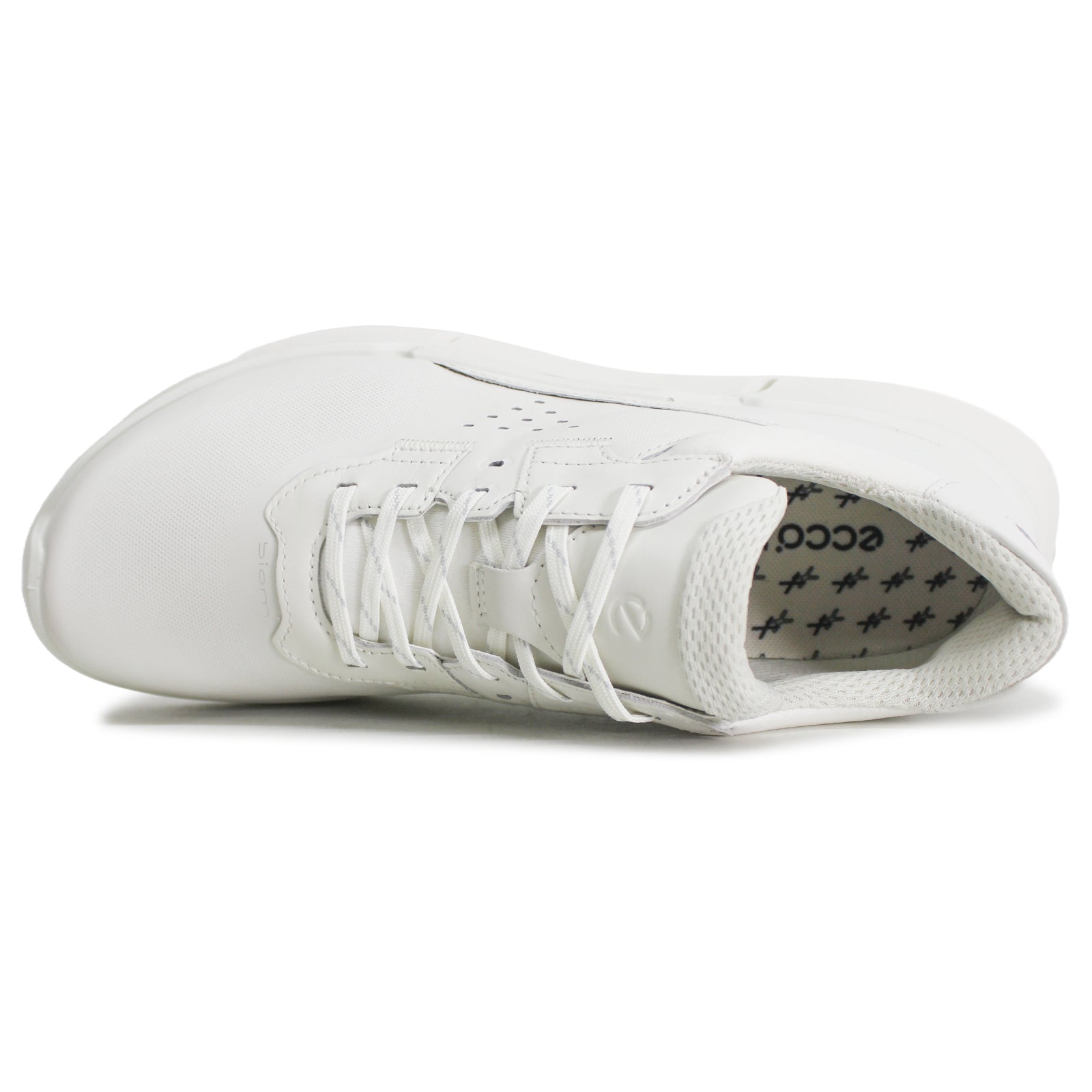 Ecco Biom 2.2 830763 Full Grain Leather Womens Sneakers#color_white