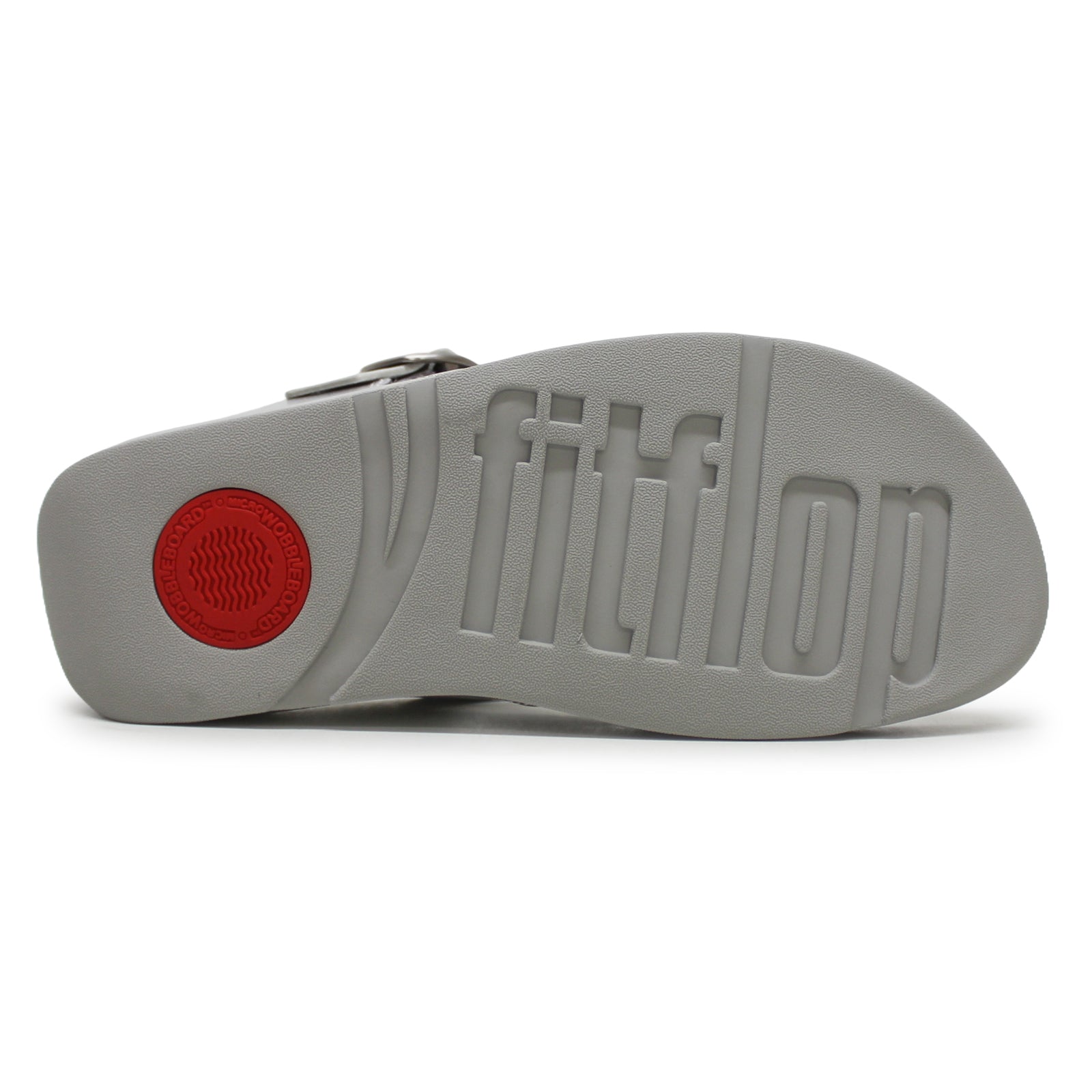 FitFlop Lulu Adjustable Toe Post Leather Womens Sandals#color_silver
