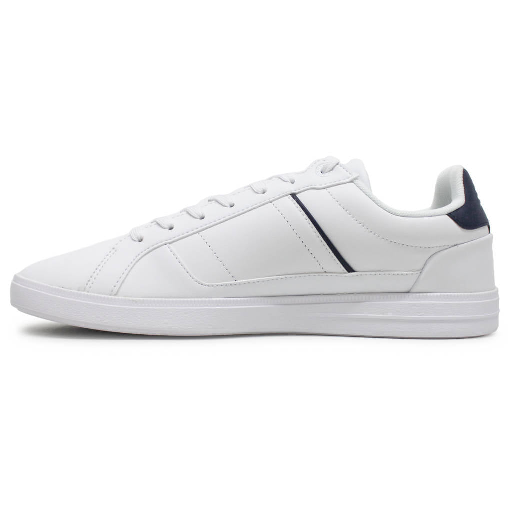 Lacoste Europa Pro Leather Synthetic Mens Sneakers#color_white navy