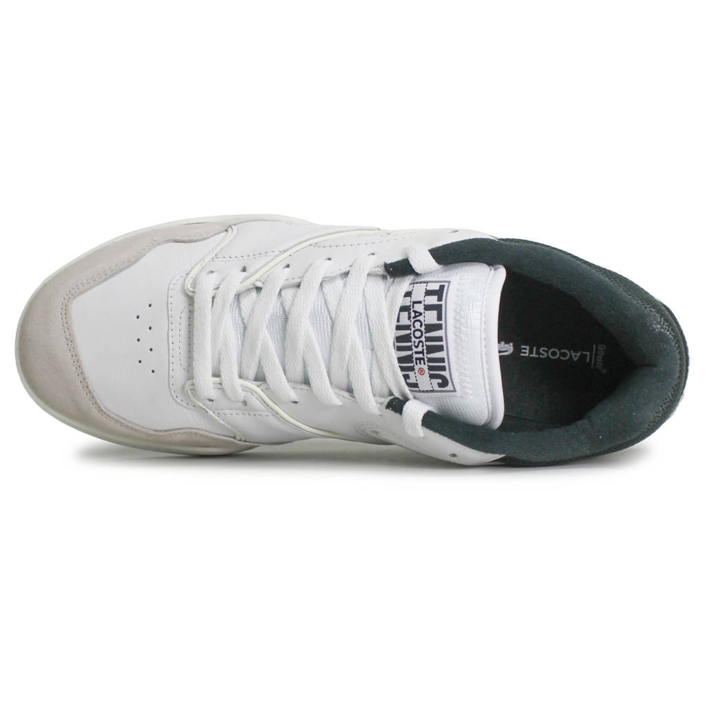 Lacoste Lineshot Leather Mens Sneakers#color_white dark green