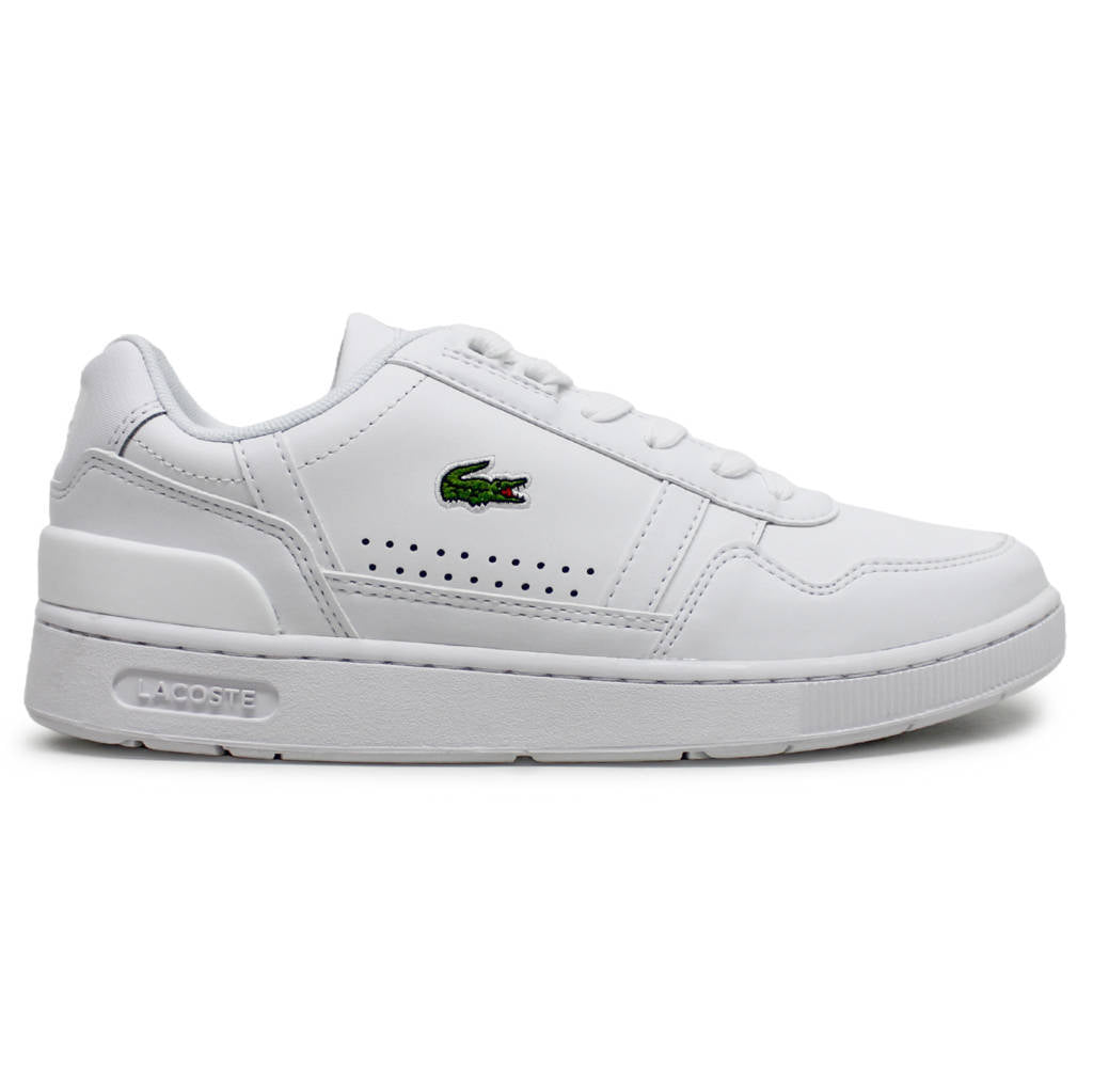 Lacoste T Clip Leather Synthetic Womens Sneakers#color_white white