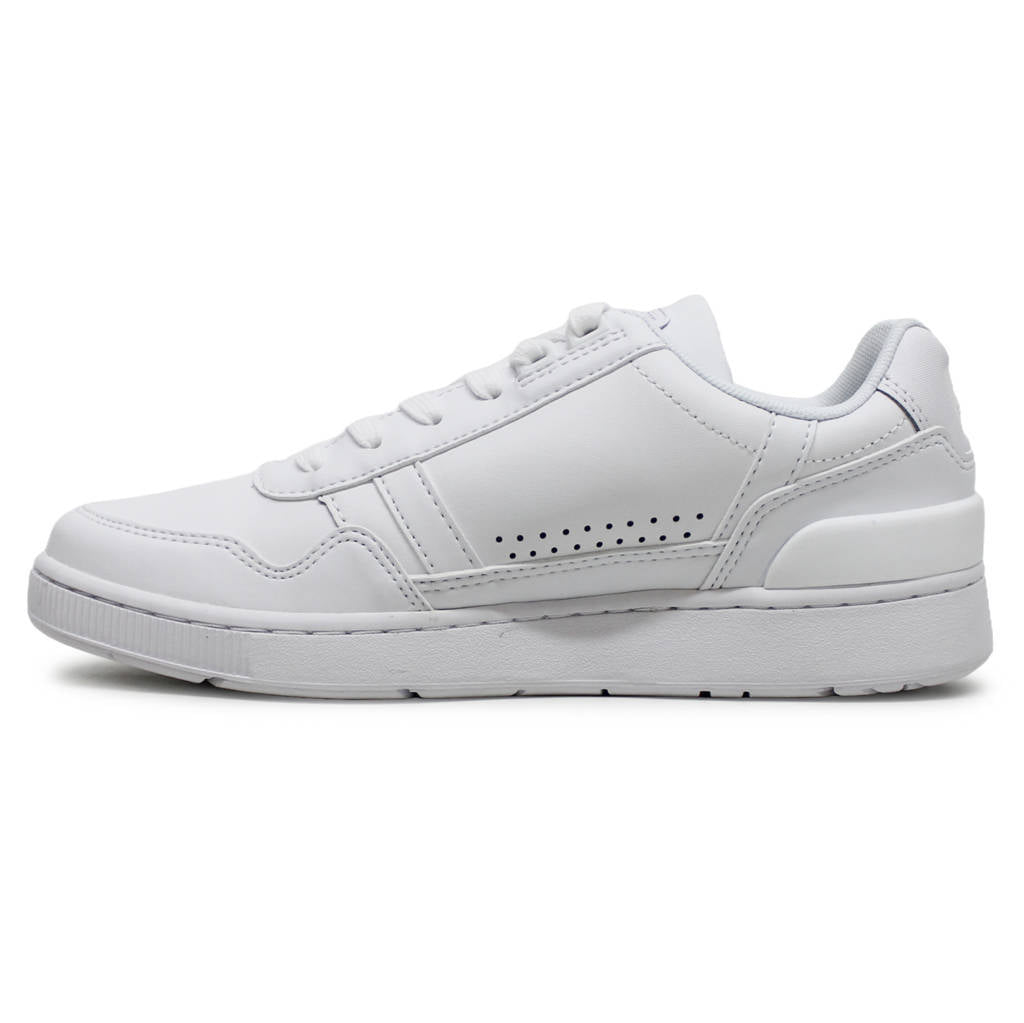 Lacoste T Clip Leather Synthetic Womens Sneakers#color_white white
