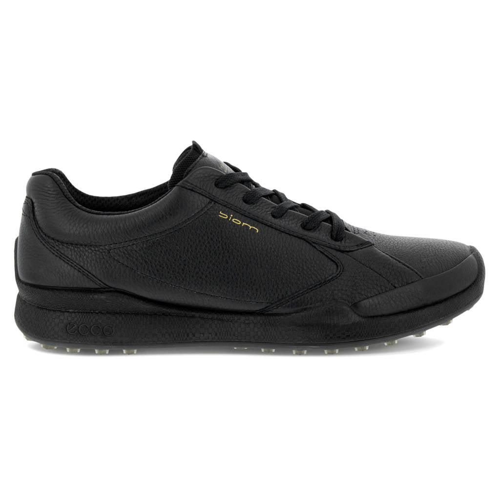 Ecco Golf Biom Hybrid Full Grain Leather Mens Sneakers#color_black