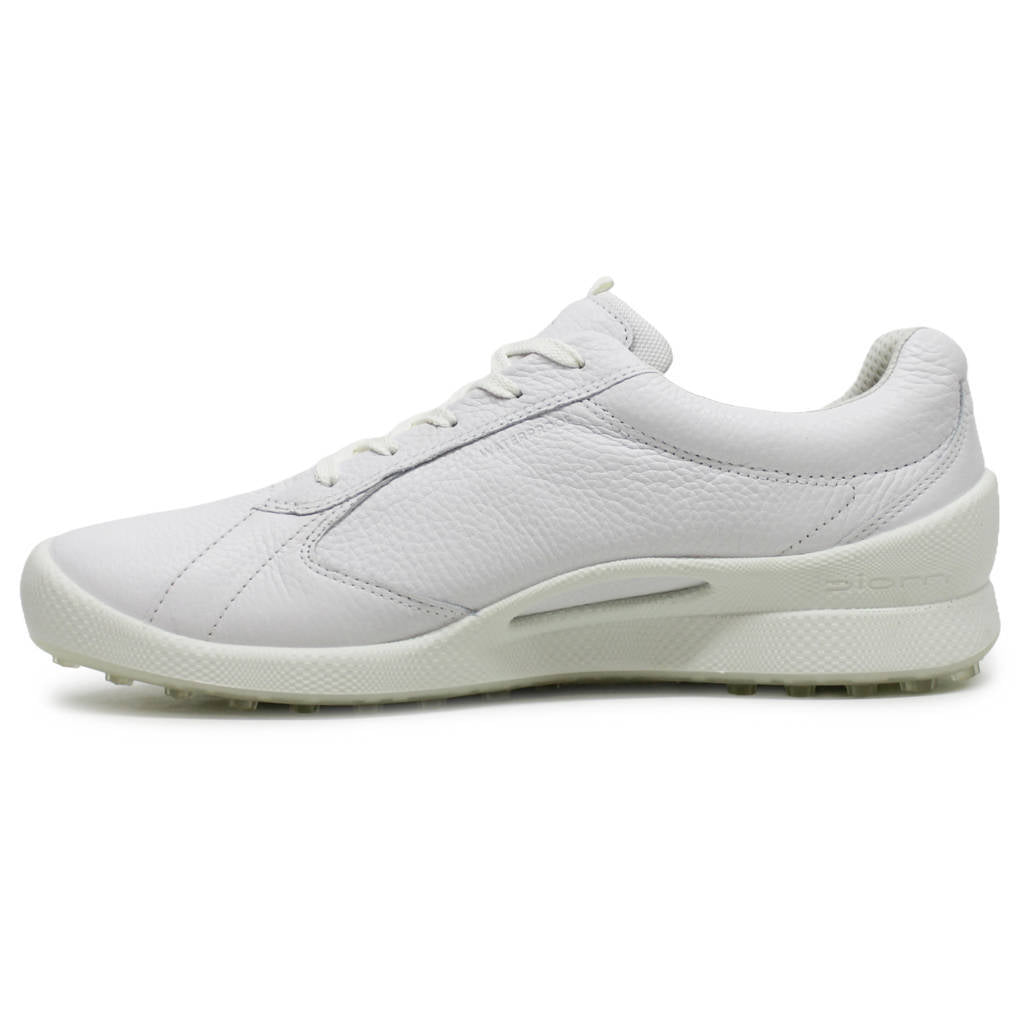 Ecco Golf Biom Hybrid Full Grain Leather Mens Sneakers#color_white