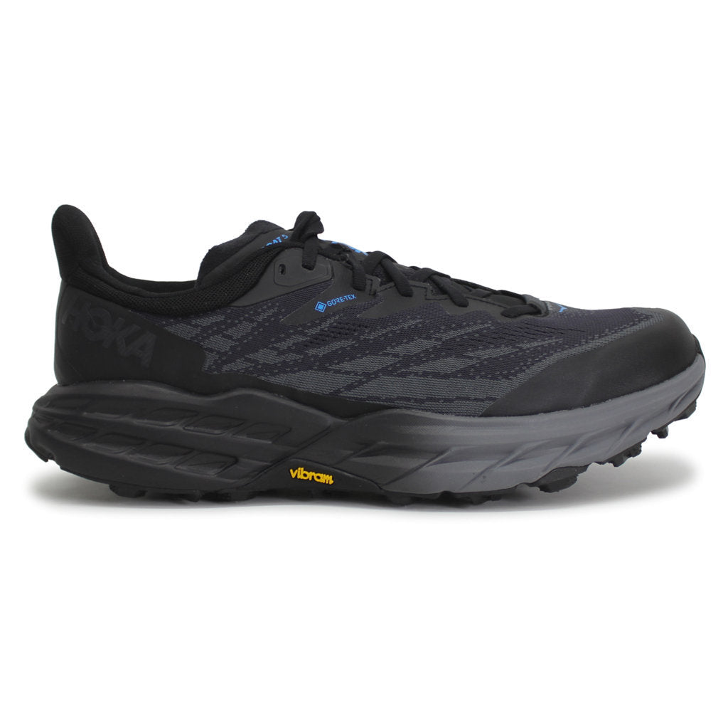 Hoka One One Speedgoat 5 GTX Spike Textile Synthetic Mens Sneakers#color_black black