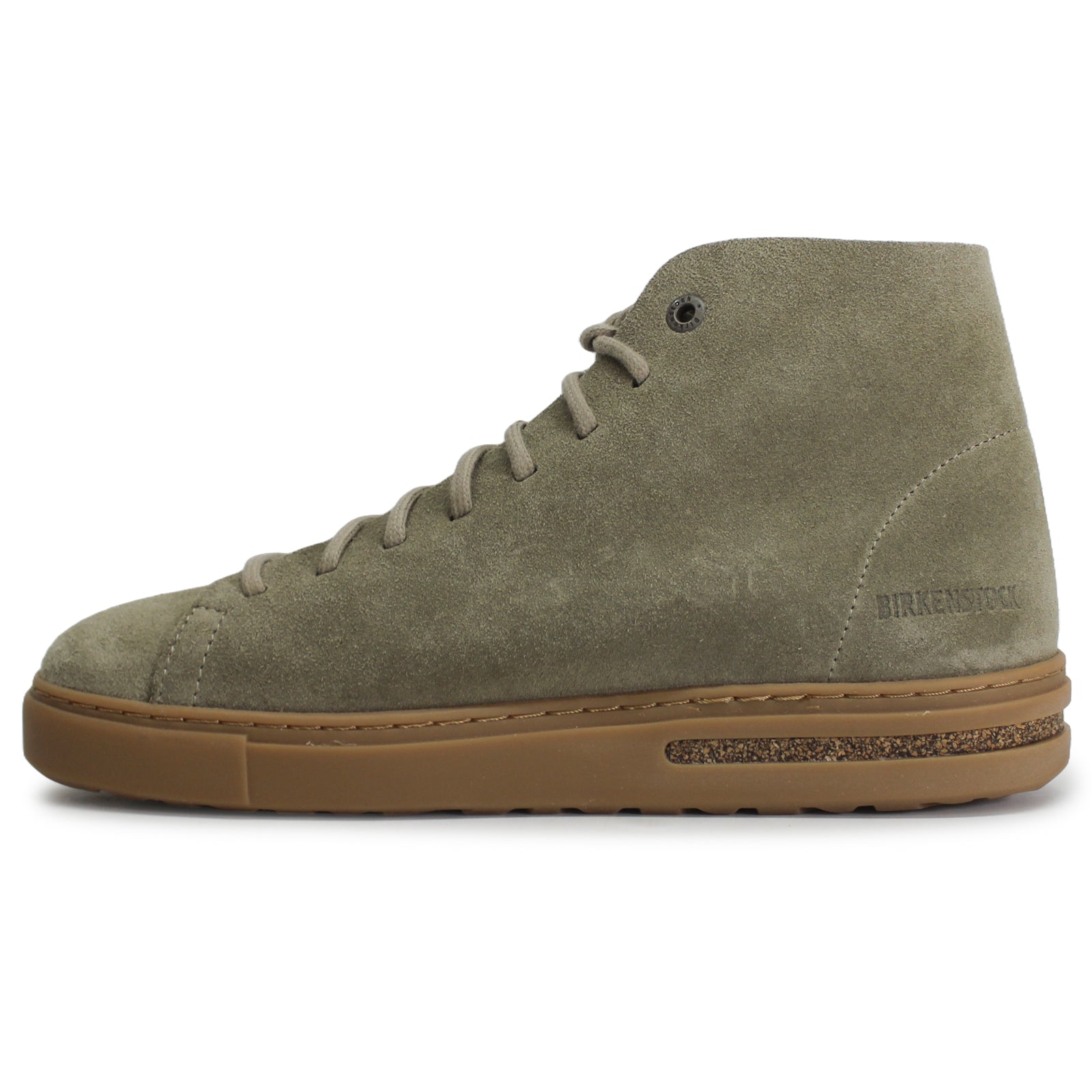 Birkenstock Bend Mid Decon Nubuck Leather Unisex Trainers#color_gray taupe