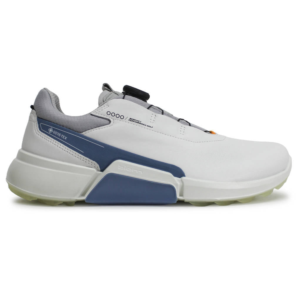 Ecco Golf Biom H4 Leather Mens Sneakers#color_white retro blue