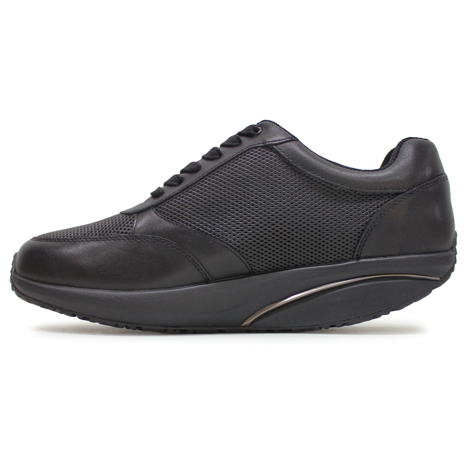 MBT Nafasi 5 Nappa Leather Womens Trainers#color_black black