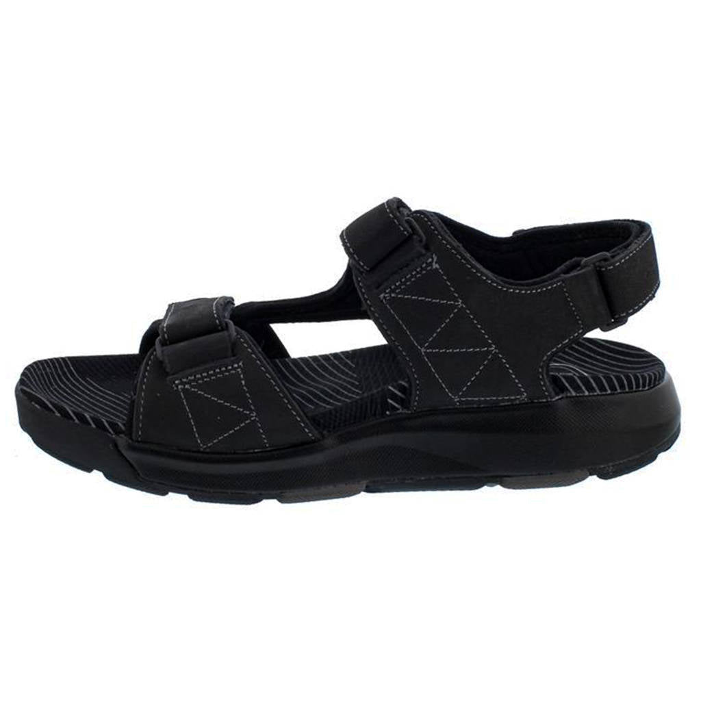 Joya Alexander Nubuck Leather Mens Sandals#color_black