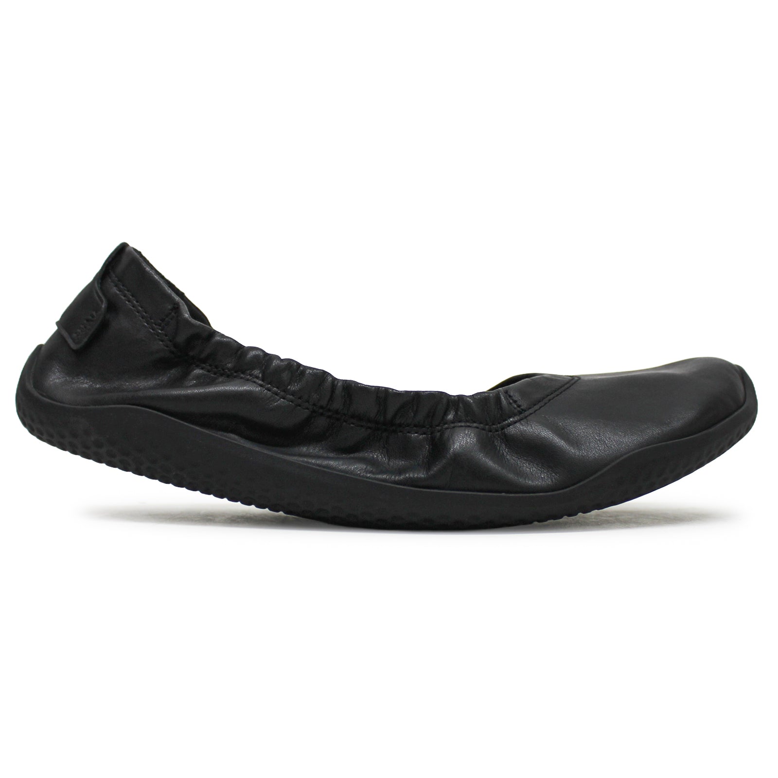 Vivobarefoot Asana Yin Ballerina Leather Womens Shoes#color_obsidian