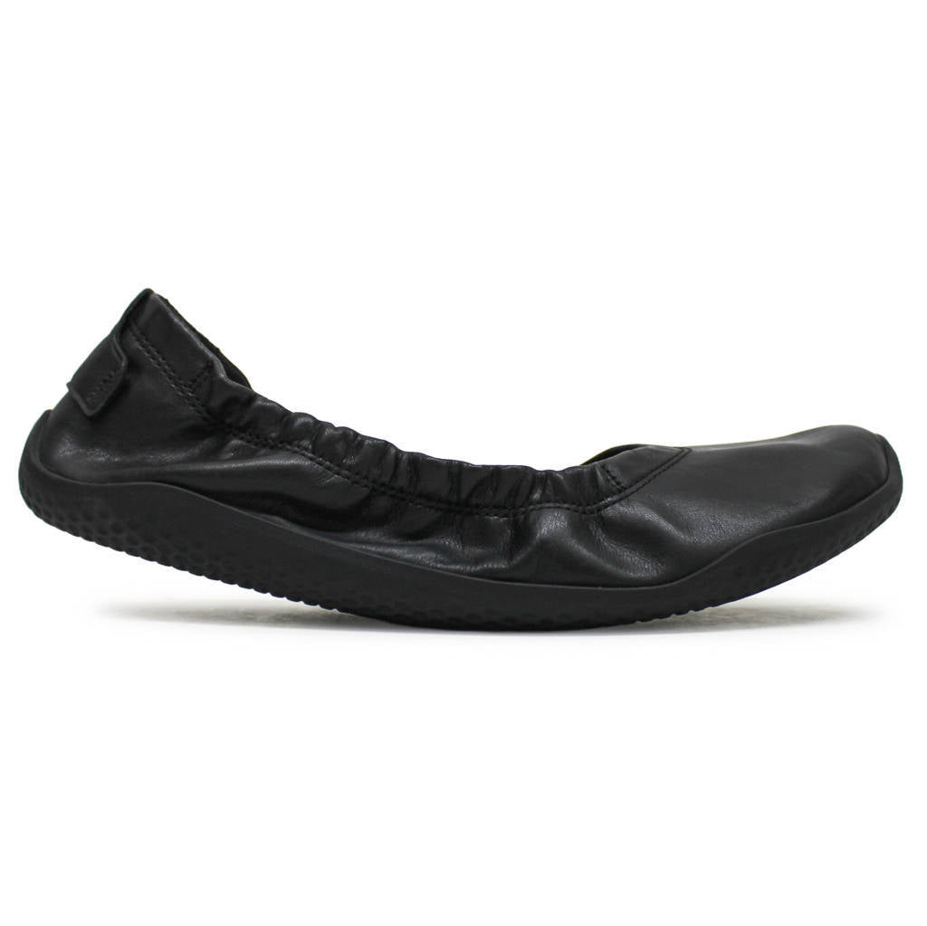 Vivobarefoot Asana Yin Ballerina Leather Womens Shoes#color_obsidian