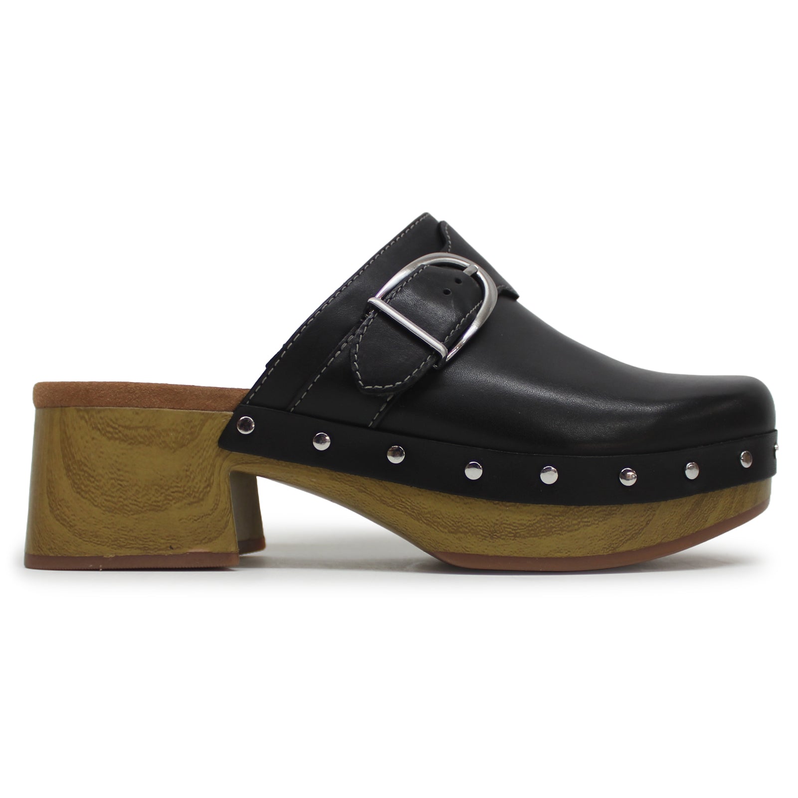 Clarks Sivanne Sun Leather Womens Sandals#color_black