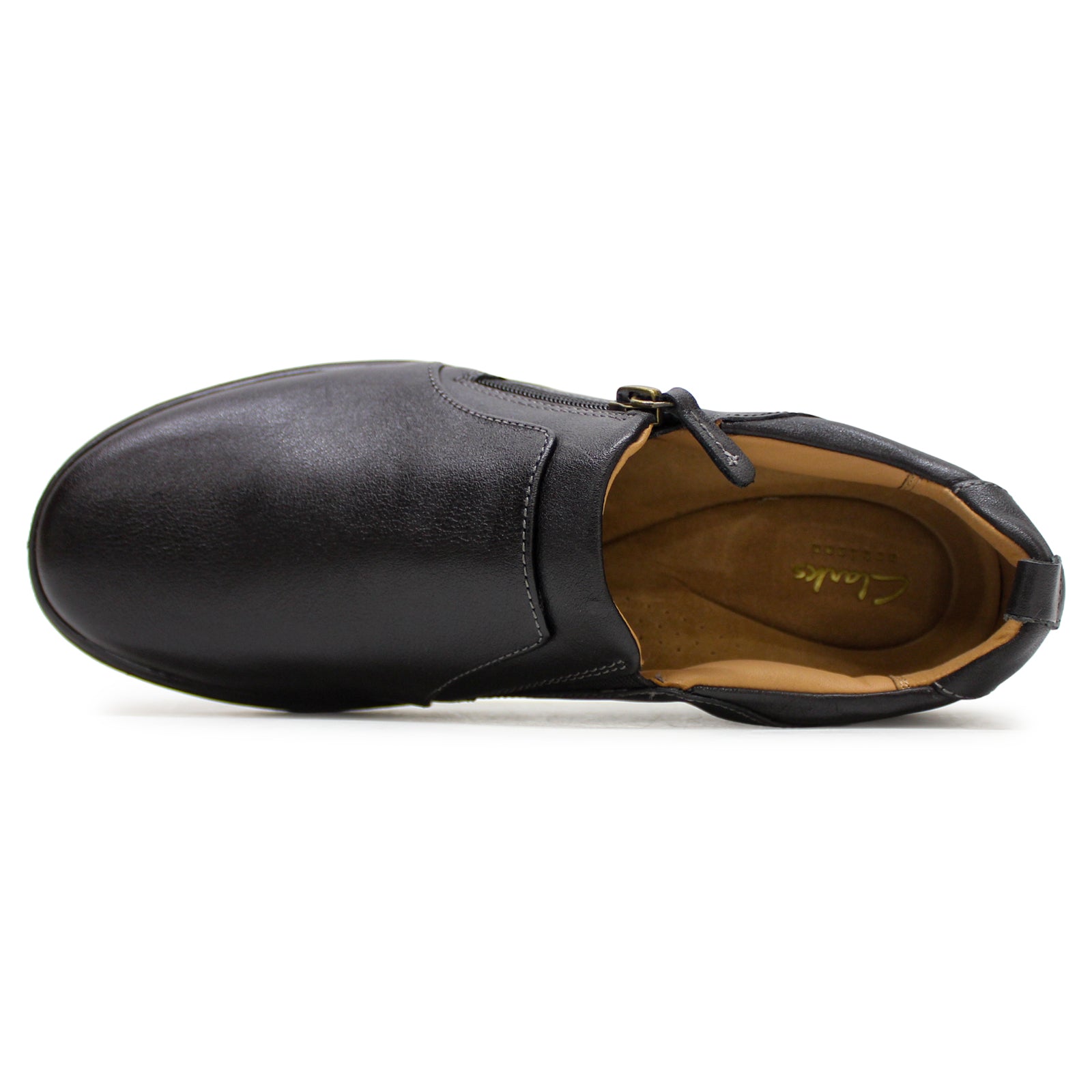 Clarks Nalle Lilac Leather Womens Shoes#color_black