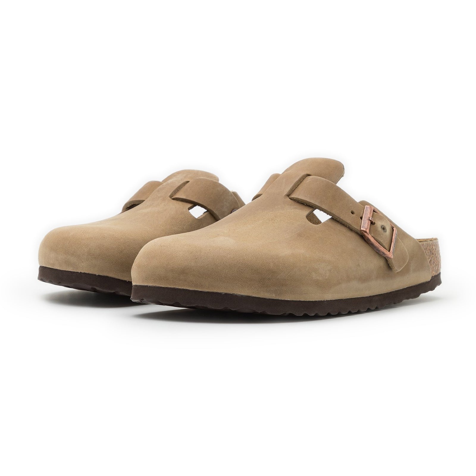 Birkenstock Boston BS 1018147 Oiled Leather Unisex Sandals - Tobacco Brown - 39#color_tobacco brown