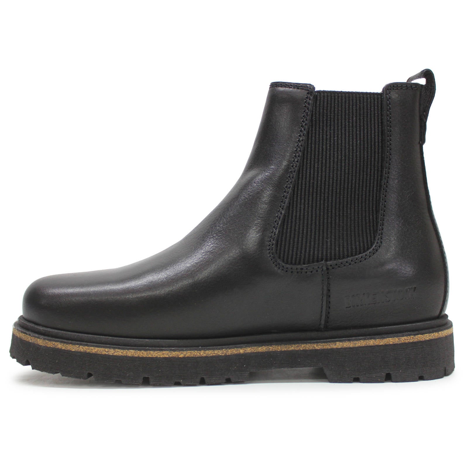 Birkenstock Highwood Slip On Mid Natural Leather Womens Boots#color_black