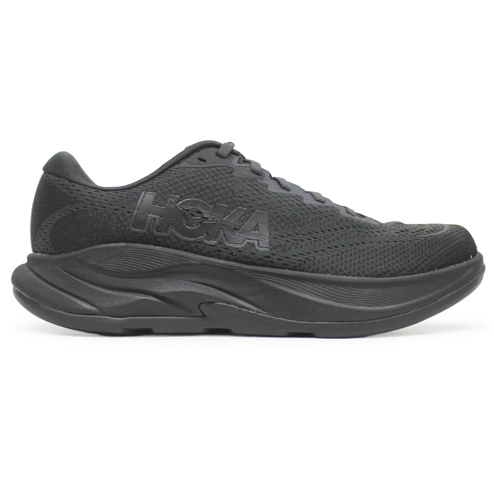 Hoka Rincon 4 1155130-BBLC Synthetic Textile Mens Trainers - Black Black - 9#color_black black