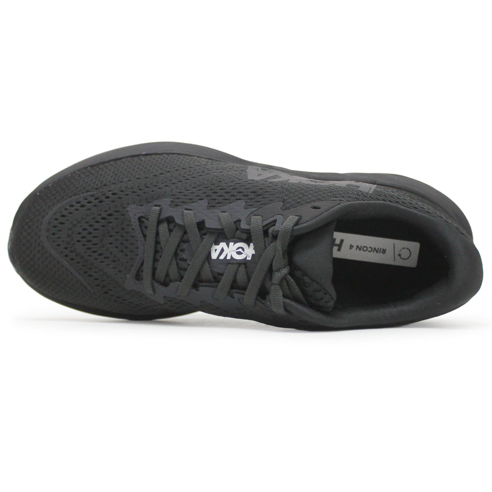 Hoka Rincon 4 1155130-BBLC Synthetic Textile Mens Trainers - Black Black - 9#color_black black