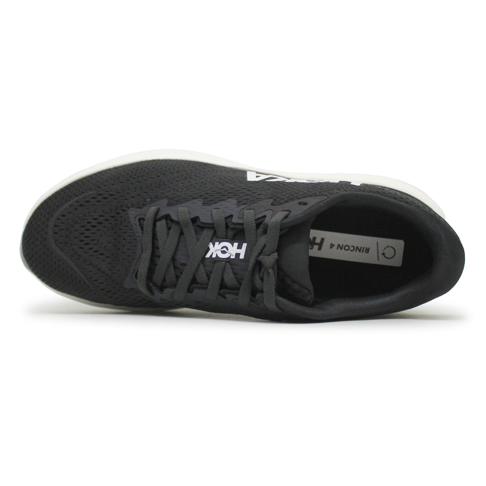 Hoka Rincon 4 1155130-BWHT Synthetic Textile Mens Trainers - Black White - 7#color_black white