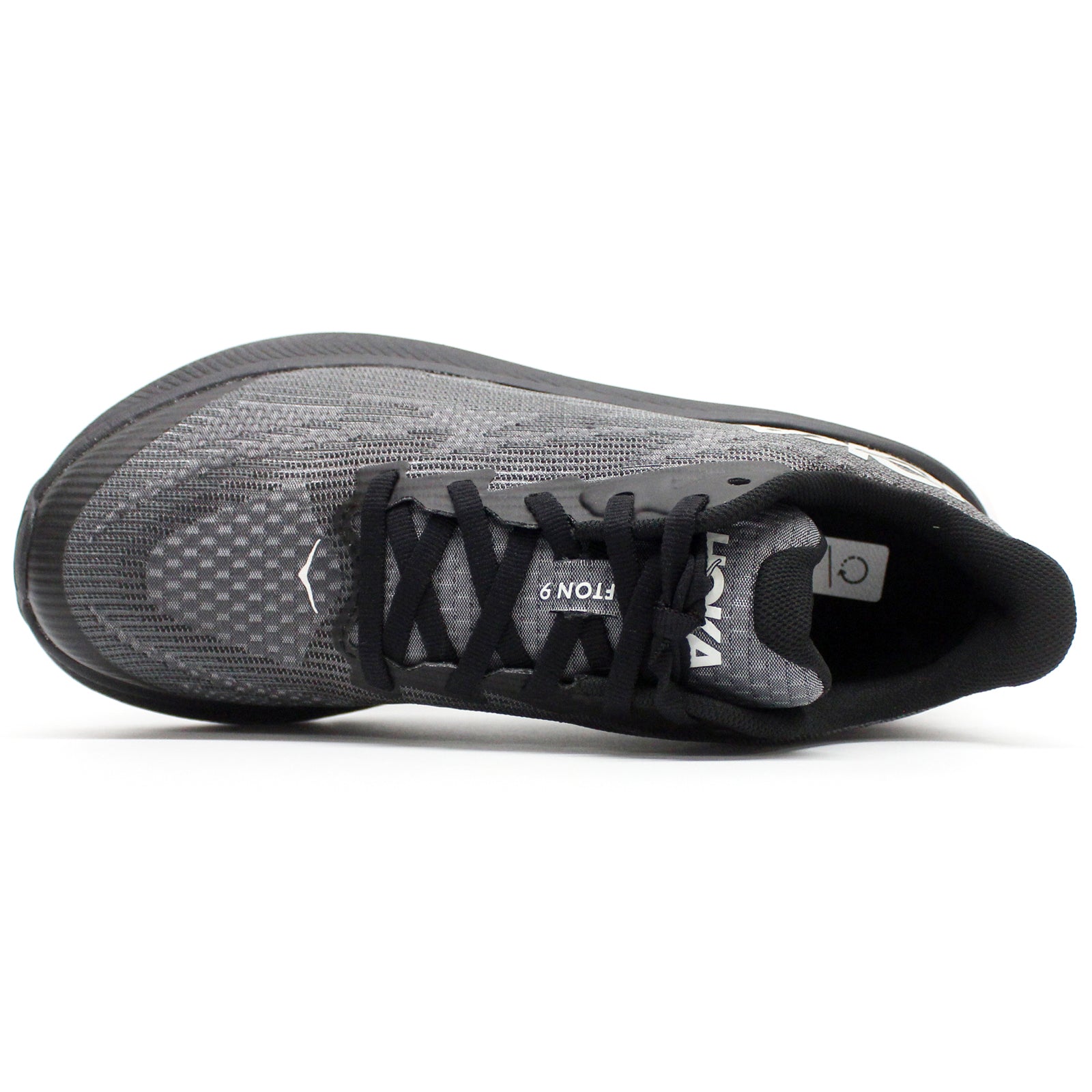 Hoka Clifton 9 Textile Synthetic Youth Running Shoes#color_black white