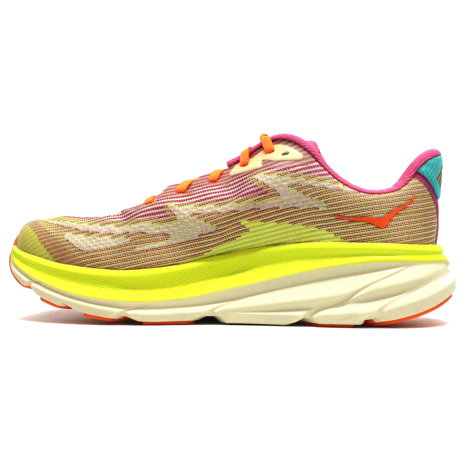 Hoka Clifton 9 Textile Synthetic Youth Running Shoes#color_fuchsia vanilla