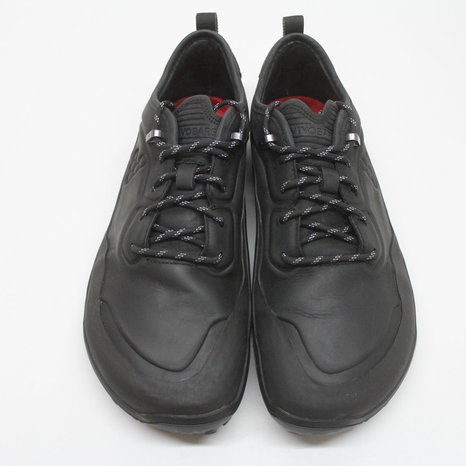 Vivobarefoot Tracker Leather Low 309534-01 Leather Mens Trainers - Obsidian - 42#color_obsidian