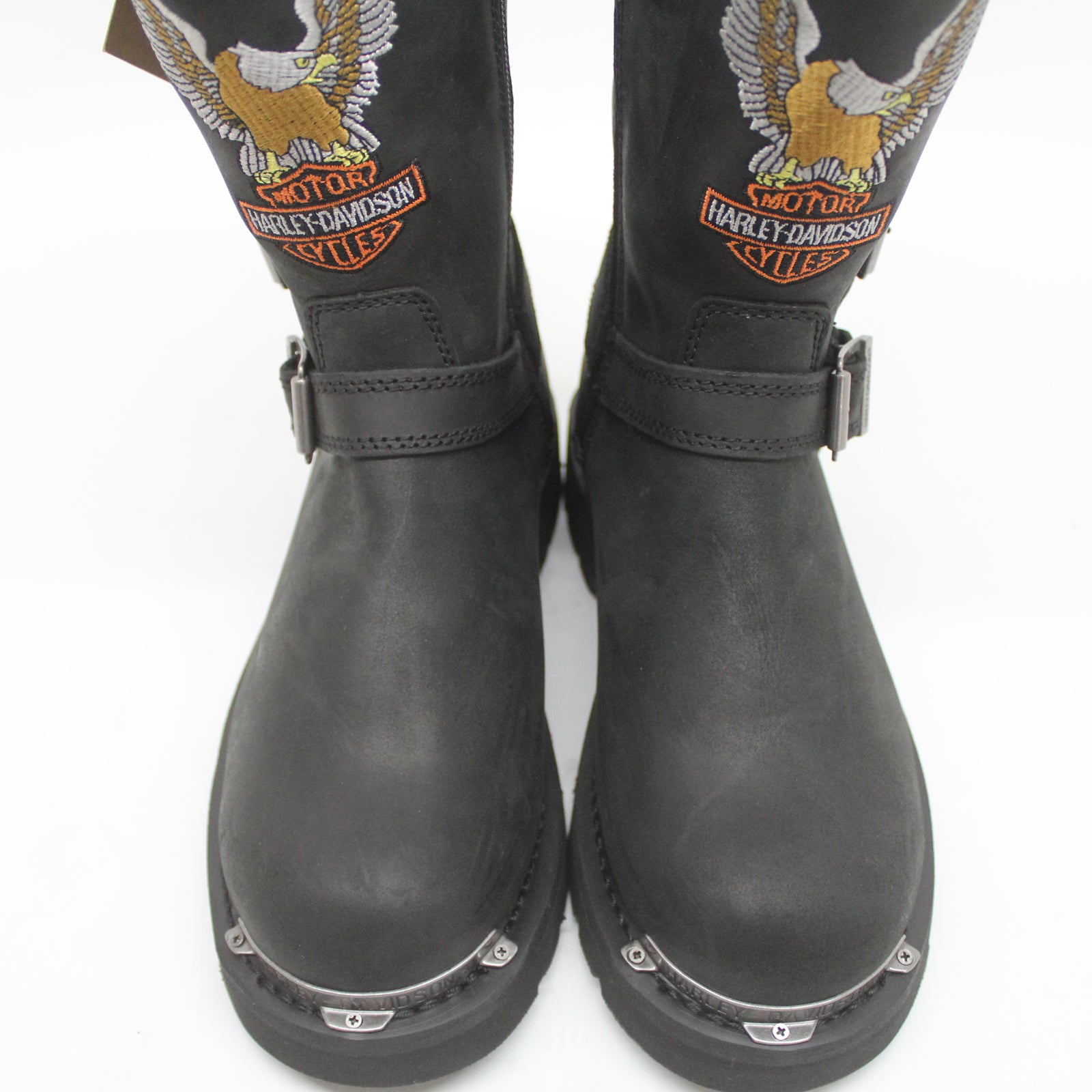Harley Davidson Corley D87305 Full Grain Leather Womens Boots - Black - 39#color_black