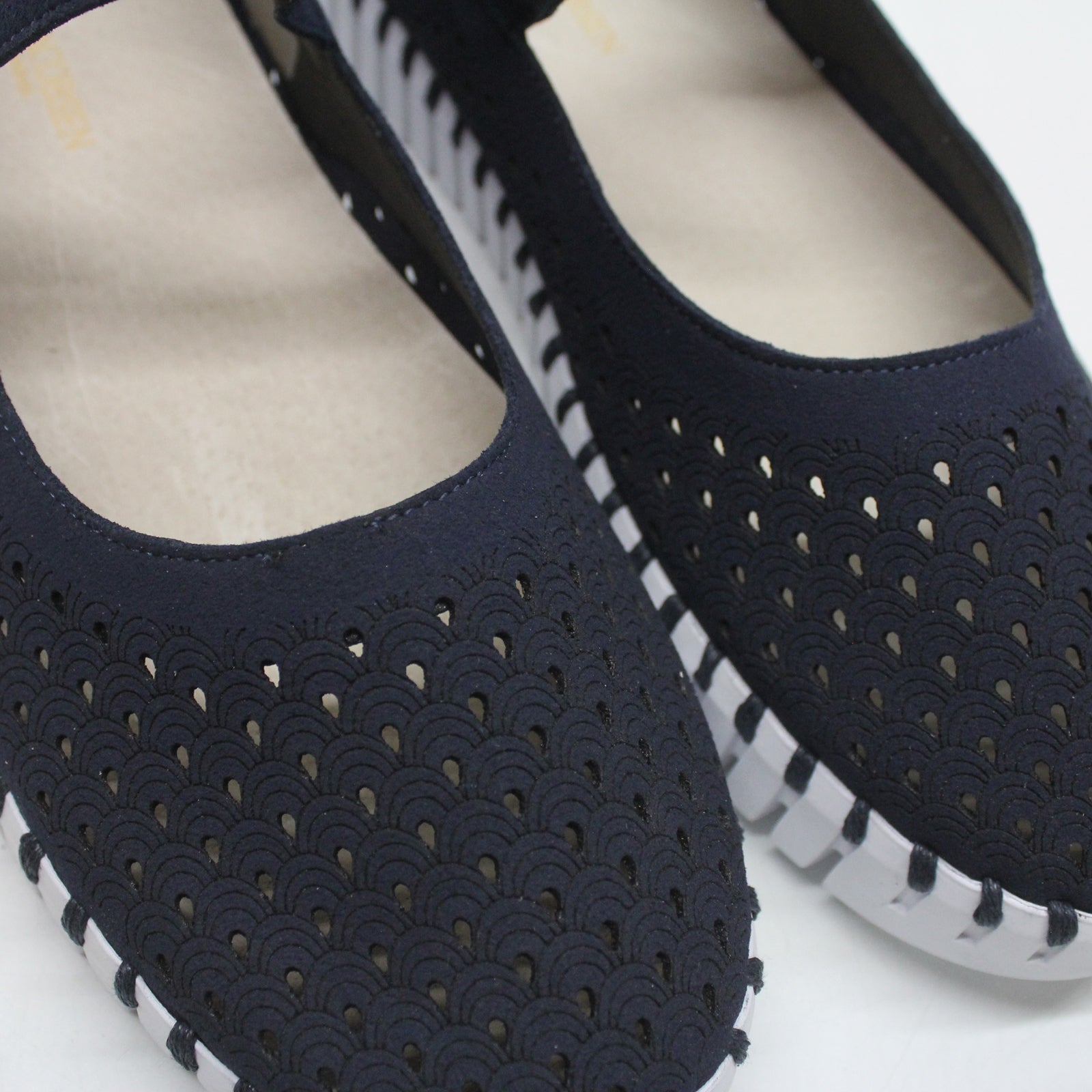 Ilse Jacobsen Tulip 3476 TULIP3476-660100 Nylon Polyurethane Womens Shoes - Dark Indigo White - 39#color_dark indigo white