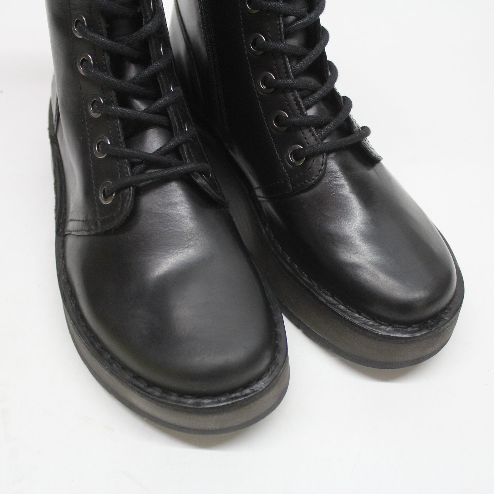 Fly London RAMI043FLY P211043000 Rug Leather Womens Boots - Black - 39#color_black