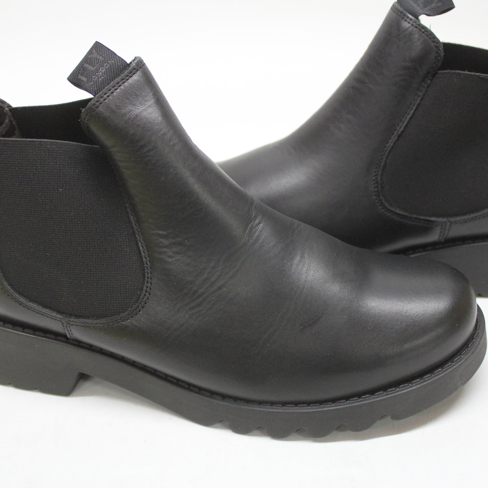 Fly London RIKA894FLY P144894000 Rug Leather Womens Boots - Black - 40#color_black